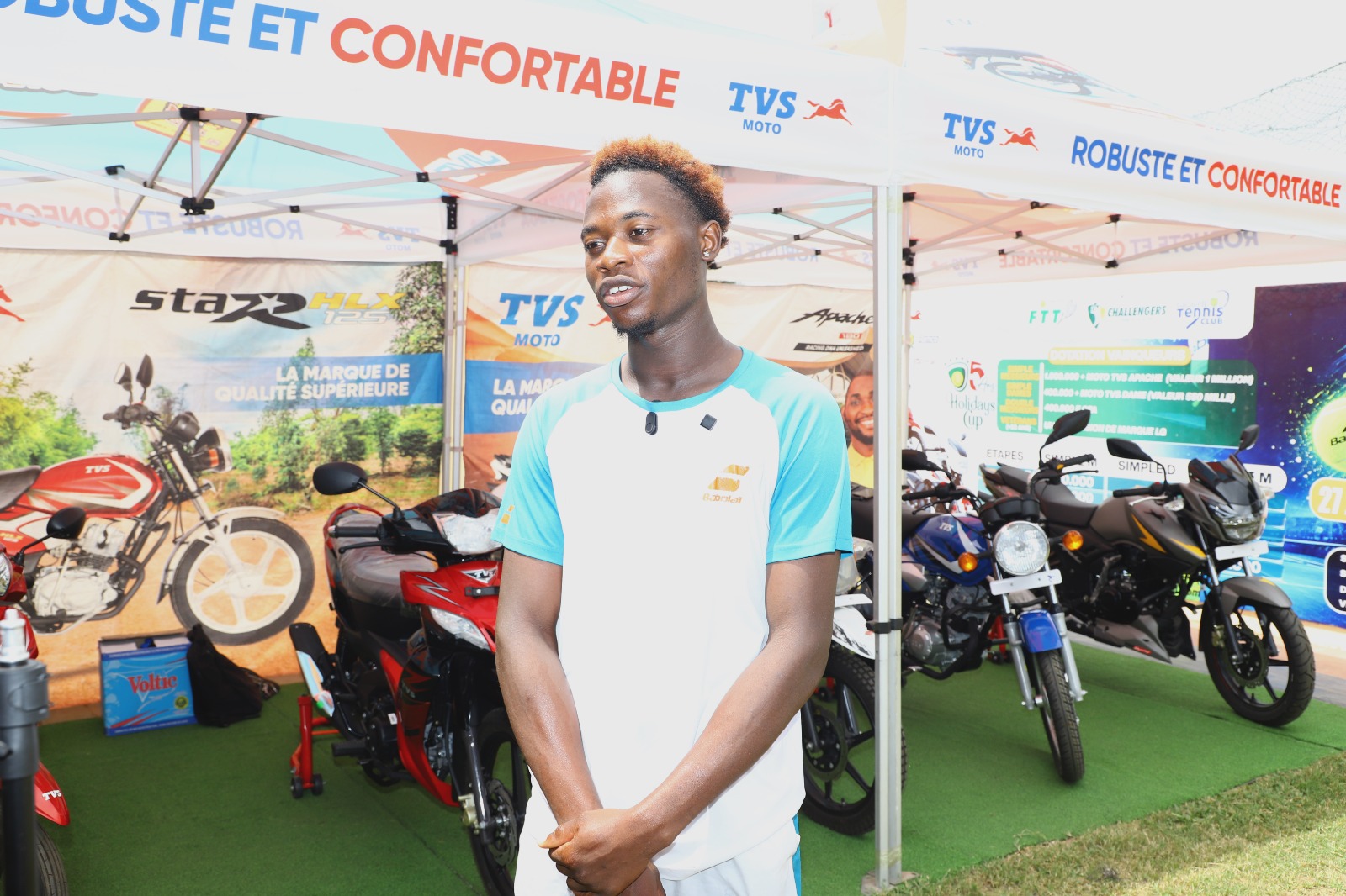 Thomas Ametowossi, vainqueur du match d'ouverture de la Holidays Cup